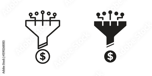Sales funnel icon vector design. set web icons
