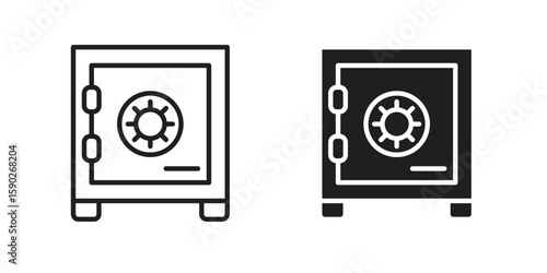 Safe icon vector design. set web icons