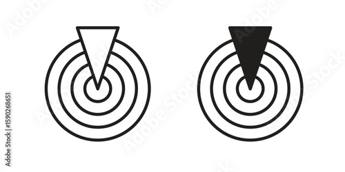 Radar detection icon vector design. set web icons