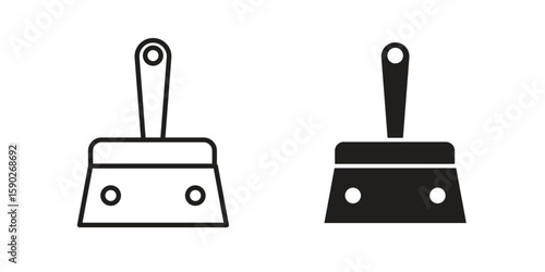 Putty knife icon vector design. set web icons