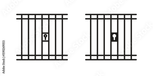 Prison icon vector design. set web icons