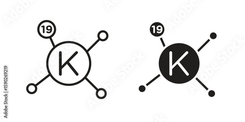Potassium icon vector design. set web icons