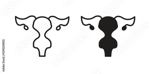 Pelvic inflammatory disease icon vector design. set web icons