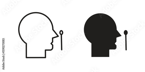 Nasal swab icon vector design. set web icons