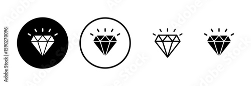 Diamond icon logo design. diamond gems sign and symbol
