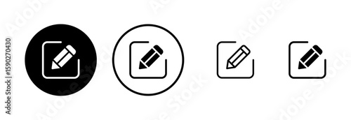 Edit icon logo design. edit document sign and symbol. edit text icon. pencil. sign up