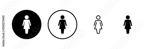 Female icon logo design. woman sign and symbol