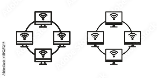 Local network icon vector design. set web icons