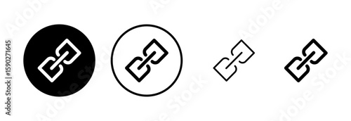 Link icon logo design. Hyperlink chain sign and symbol