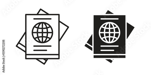 Immigration icon vector design. set web icons