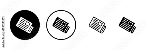 Newspaper icon logo design. news paper sign and symbolign