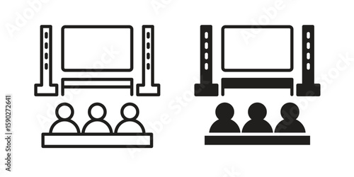 Home cinema icon vector design. set web icons