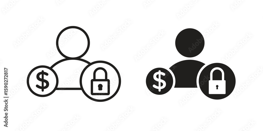 Guarantor icon vector design. set web icons Guarantor icon vector design. set web icons
