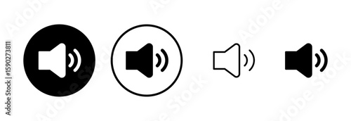 Speaker icon logo design. volume sign and symbol. loudspeaker icon. sound symbol