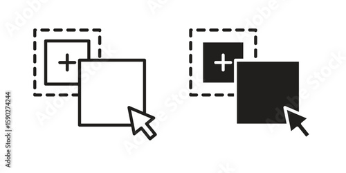 Drag and drop icon vector design. set web icons