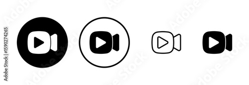 Video icon logo design. video camera sign and symbol. movie sign. cinema