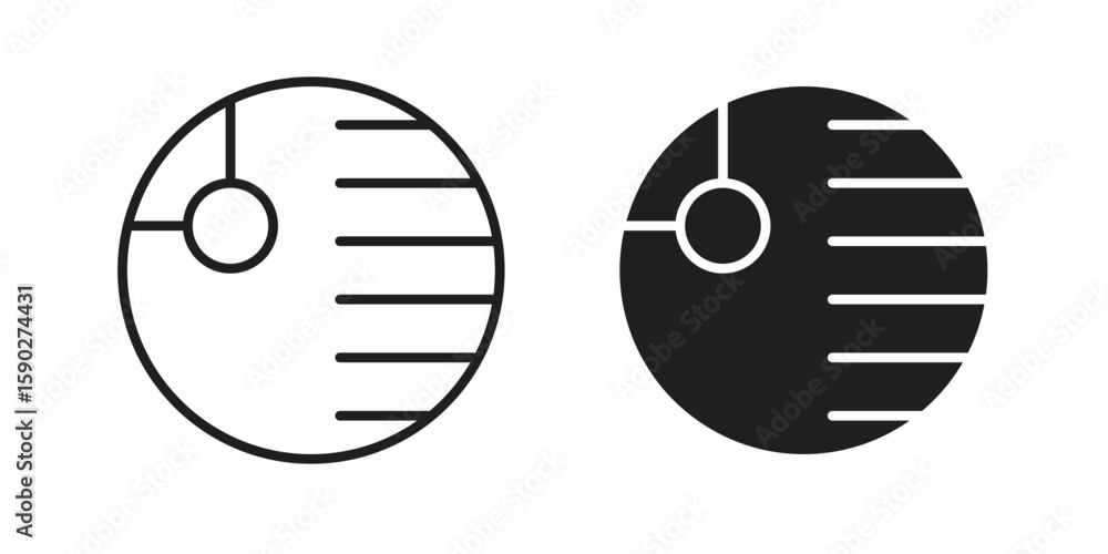 Death star icon vector design. set web icons