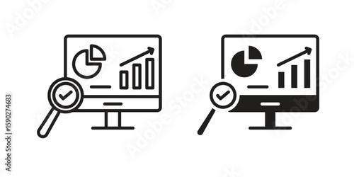 Data Analysing icon vector design. set web icons