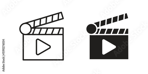Cinema flapper icon vector design. set web icons