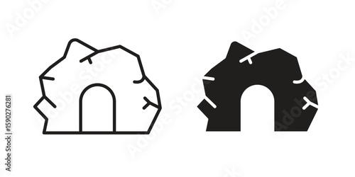 cave icon vector design. set web icons