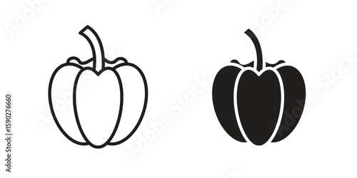 Capsicum icon vector design. set web icons