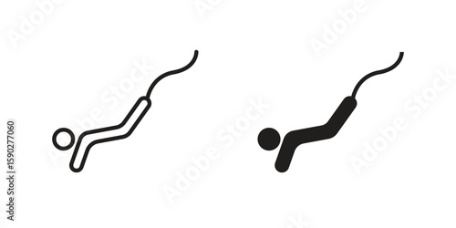 Bungee jumping icon vector design. set web icons