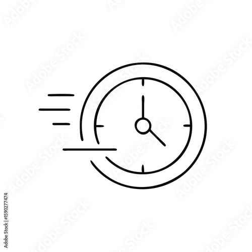 Clock with a delay symbol representing time management