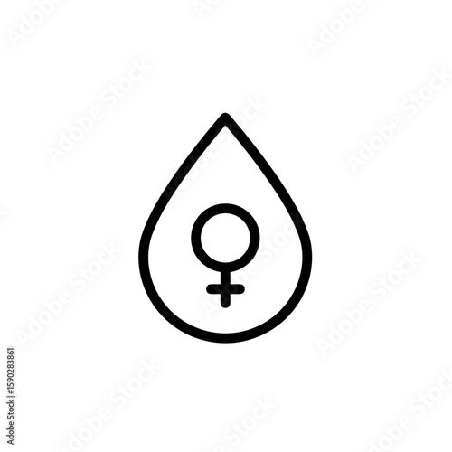 A minimalist vector icon for the menstrual cycle and women's health