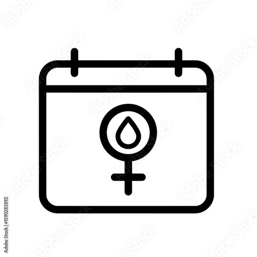 A minimalist vector icon for the menstrual cycle and women's health