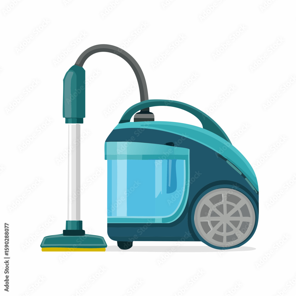 Fototapeta premium Portable vacuum cleaner – Compact handheld vacuum with dust bin and nozzle. 
