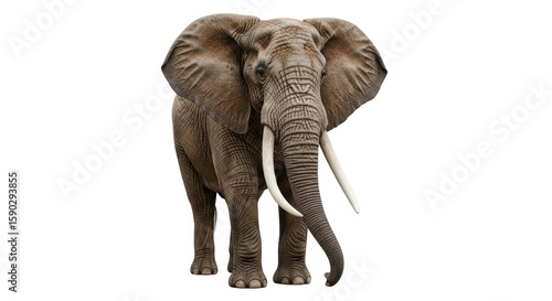 Fototapeta Naklejka Na Ścianę i Meble -  Isolated African Elephant