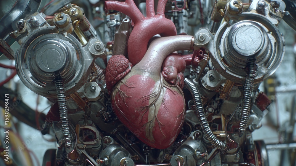 Mechanical heart within a complex engine Mechanical heart within a complex engine
