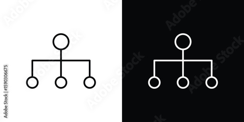 classification icon. Stroke pictogram. Vector illustration. Vector sign for mobile app and websites.