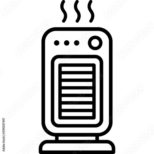 Air purifier for office outline icon vector