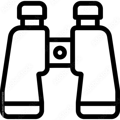 Binoculars for sightseeing outline icon vector