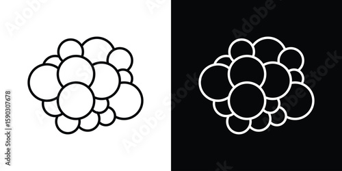 Cancer icon. Stroke pictogram. Vector illustration. Vector sign for mobile app and websites.