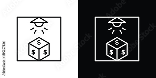Business incubator icon. Stroke pictogram. Vector illustration. Vector sign for mobile app and websites.