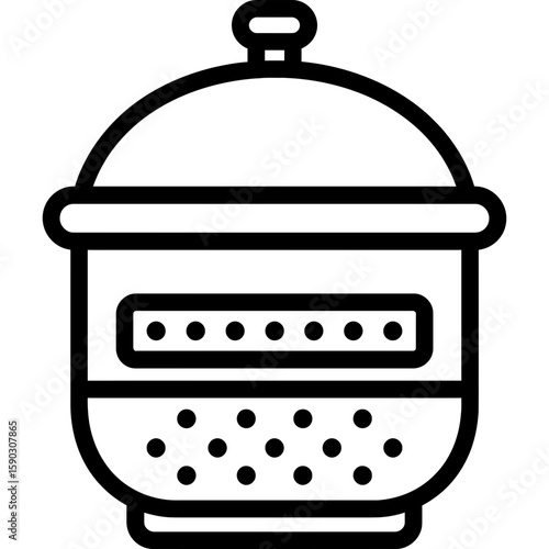 Desiccator outline icon vector