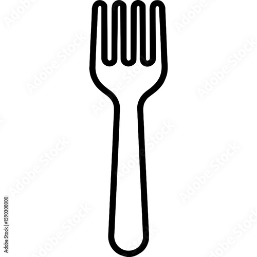 Fork outline icon vector
