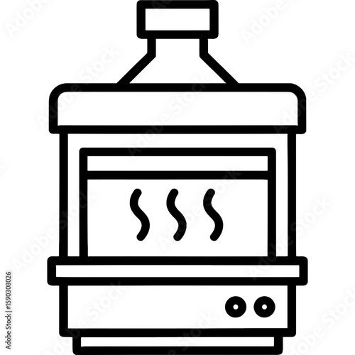 Laboratory fume hood outline icon vector