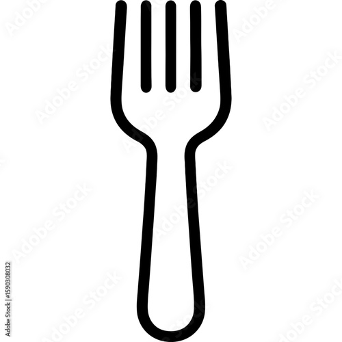 Fork outline icon vector