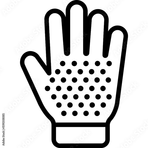 Grooming gloves outline icon vector