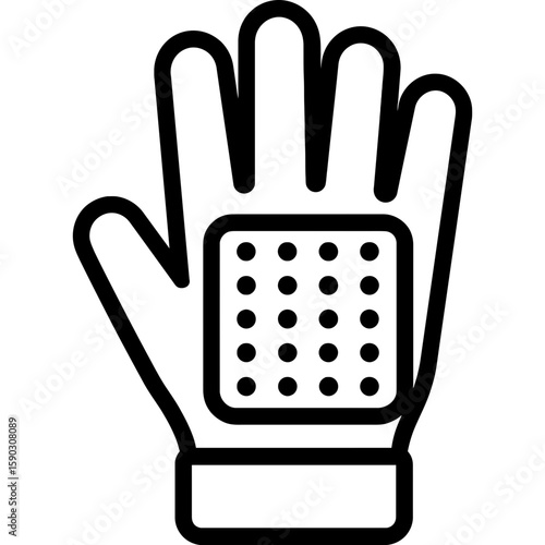 Grooming gloves outline icon vector