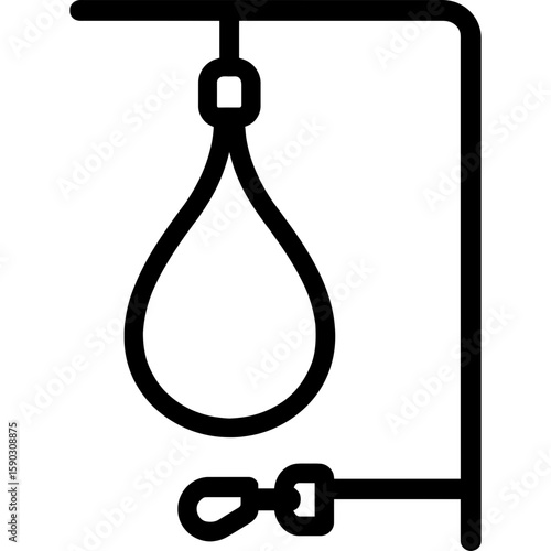 Grooming noose outline icon vector
