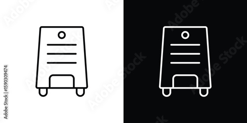 Air purifier icon. Stroke pictogram. Vector illustration. Vector sign for mobile app and websites.