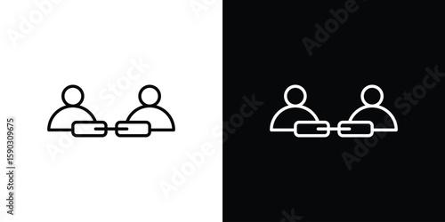 Affiliate link icon. Stroke pictogram. Vector illustration. Vector sign for mobile app and websites.