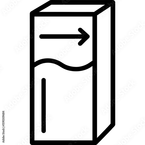 Spectrophotometer cuvette outline icon vector