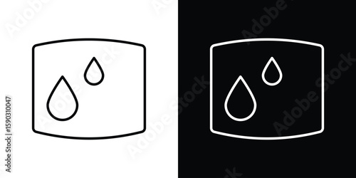 Water tank icon. Stroke pictogram. Vector illustration. Vector sign for mobile app and websites.