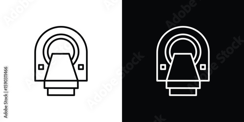 Tomography icon. Stroke pictogram. Vector illustration. Vector sign for mobile app and websites.