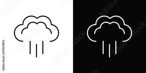 Steam icon. Stroke pictogram. Vector illustration. Vector sign for mobile app and websites.